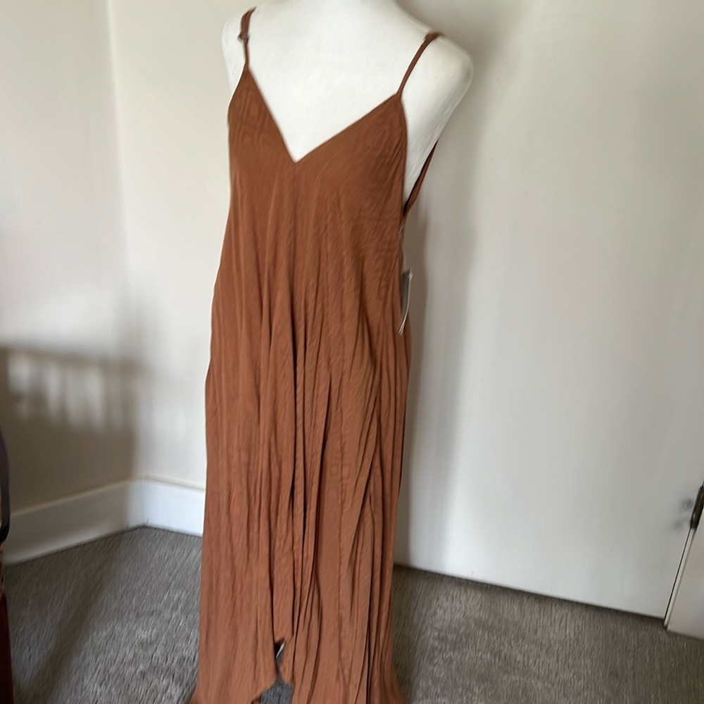 NWT s/m long asymmetrical hem sundress with adjustable straps